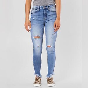 KanCan Jeans Women’s 25 High Rise Ankle Skinny Stretch Light Wash Denim